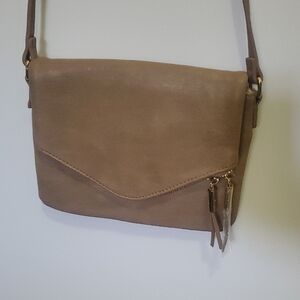 New Madison West Women Classic Taupe Crossbody Bag